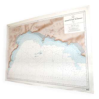 Vintage map Brittany Finistère Douarnenez Crozon Morgat 1977