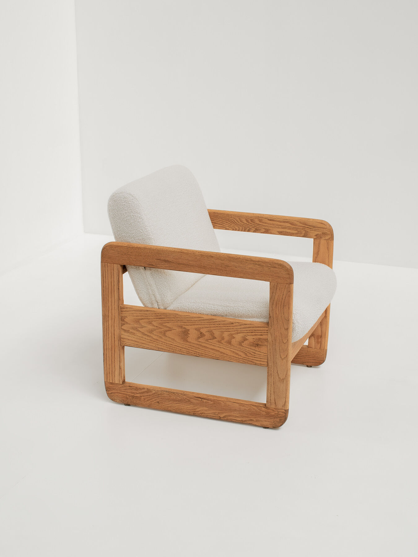 Pair of Thonet Armchairs in Bouclé