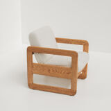 Pair of Thonet Armchairs in Bouclé