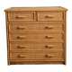 Commode en rotin vintage circa années 70