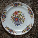 4 antique Sarreguemines plates, "Eclat" pattern