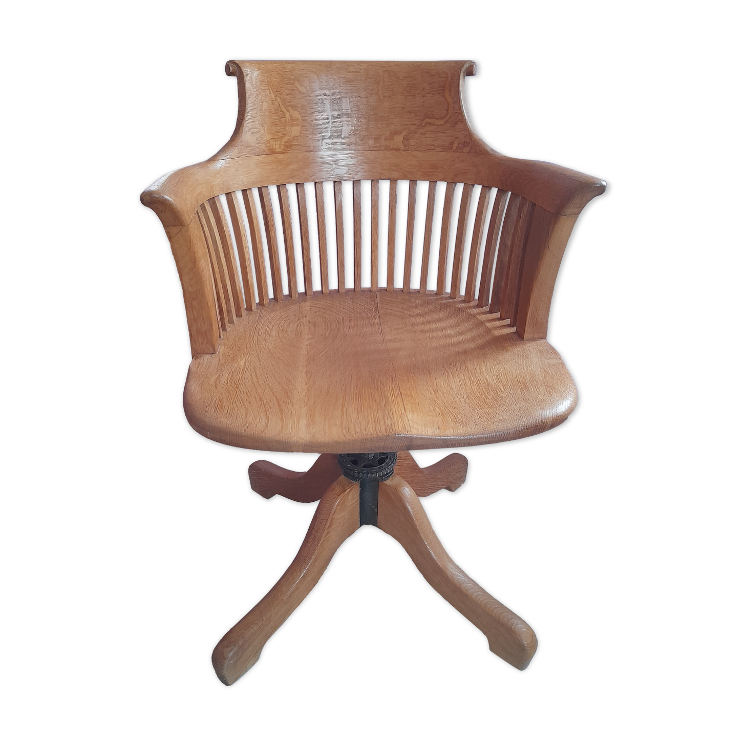 Fauteuil de bureau pivotant dit " américain " époque  1930/40