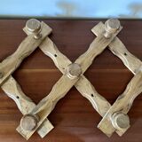 Accordion coat rack wood 1970