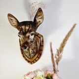 Ceramic deer head trophy