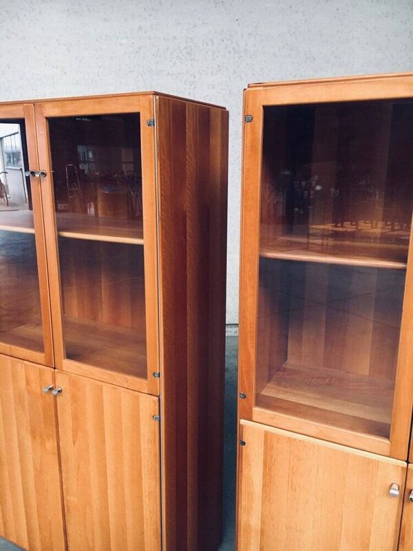 Torcello Series Display Cabinet Set by Afra & Tobia Scarpa for Stildomus, Italy, 1980s, Set of 2