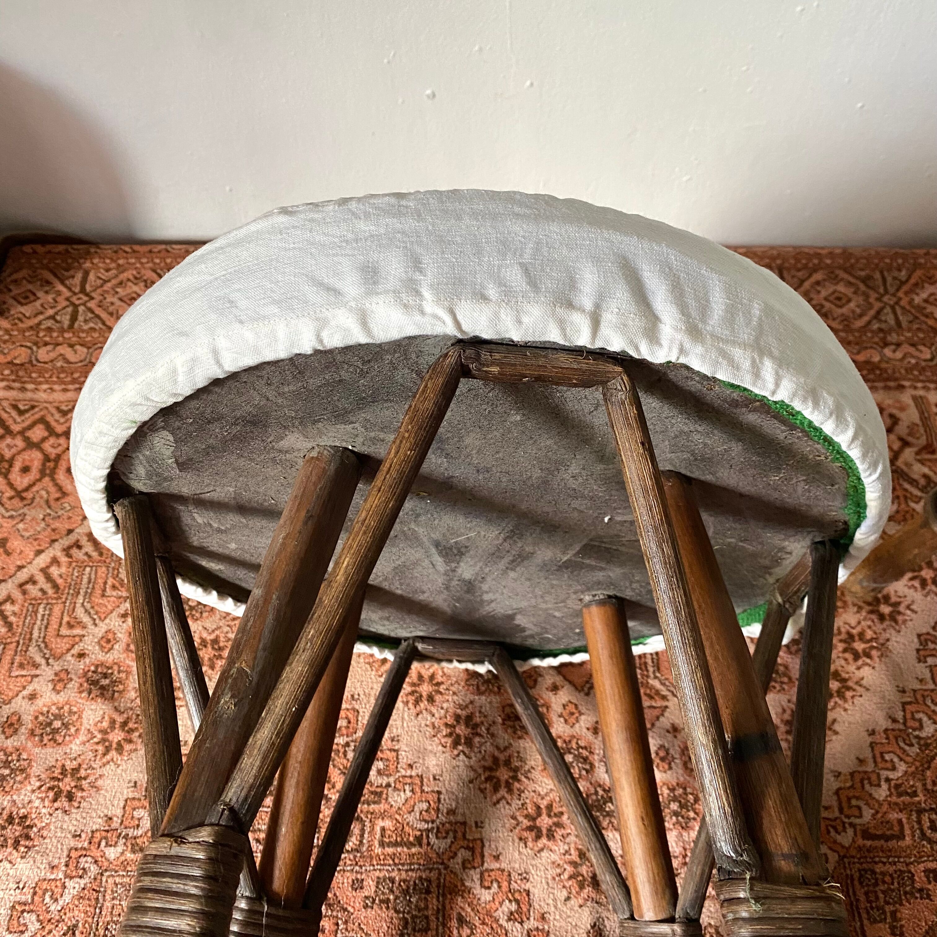 Vintage rattan stools