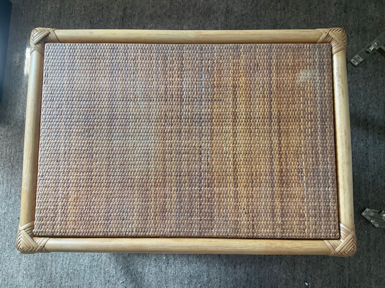 Rattan coffee table from the 70s