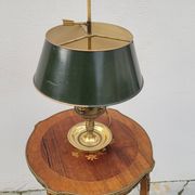 Selette pedestal side table Louis XV style with decorated marquetry and rosewood - 1900s