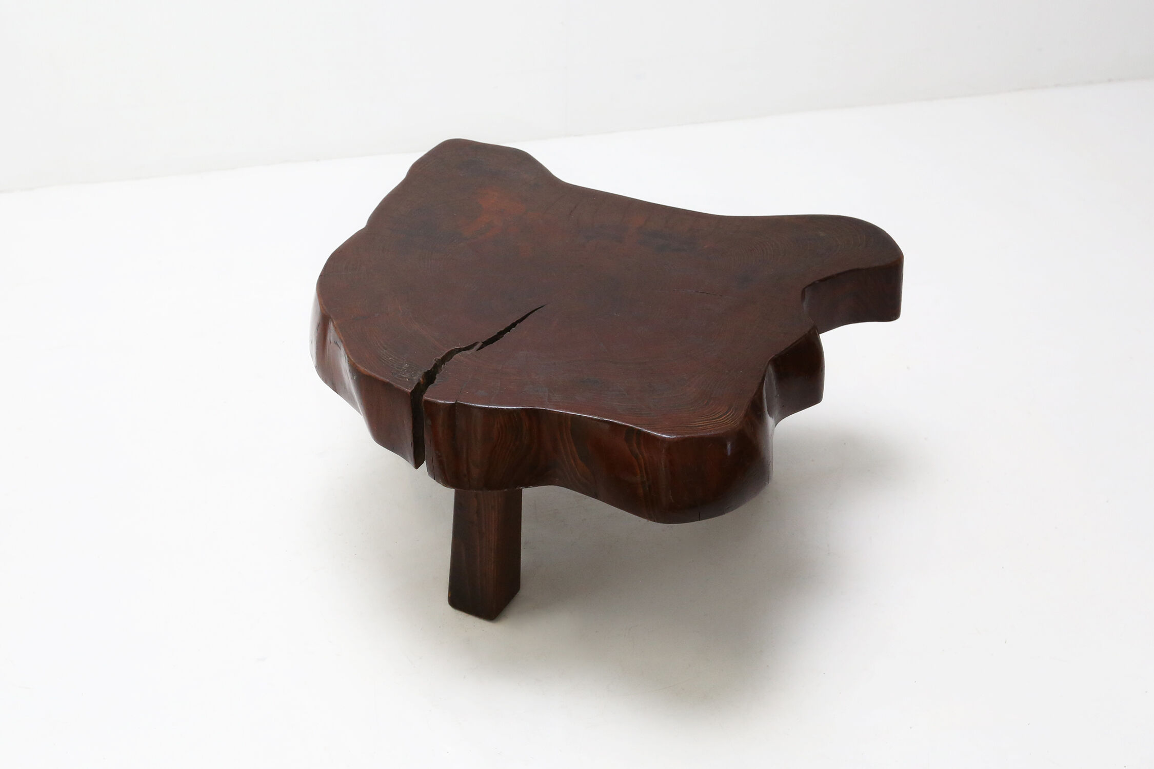 Solid tree trunk coffee table ca.1950