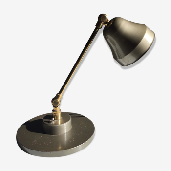 Lampe d'architecte bag turgi articulé en métal doré année 60