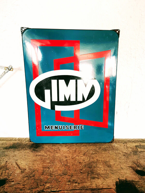 Old enamelplate "Menuiserie Gimm"
