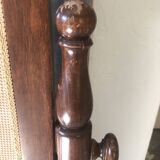 Swivel wooden mirror on stand