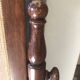 Swivel wooden mirror on stand