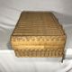 Old picnic basket 60s rattan wicker vintage