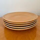 Set of 5 large vintage stoneware dinner plates