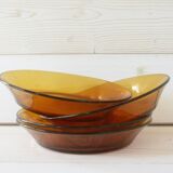 Lot of 4 vintage Duralex 70s hollow plates