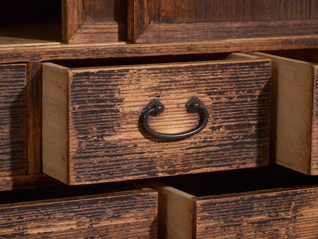 Old sliding door chest of drawers – Taishō / Shōwa period (c. 1920-1945) #92
