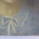 Antique signed painting portrait of a girl oil on canvas 1880 BM1N
