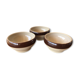 3 vintage Digoin stoneware bowls