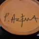 Paul azema (1929-2017) vallauris / assiette 24,8 cm à suspendre