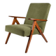 Fauteuil vintage B-310 Var des années 60 en velours vert olive