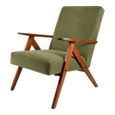 Vintage armchair B-310 Var from the 1960s in olive green velvet.
