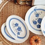 7 assiettes entrées ou dessert et 2 raviers Gien Modèle Nancay
