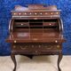 Cylinder desk in mahogany and inlaid marquetry circa 1900