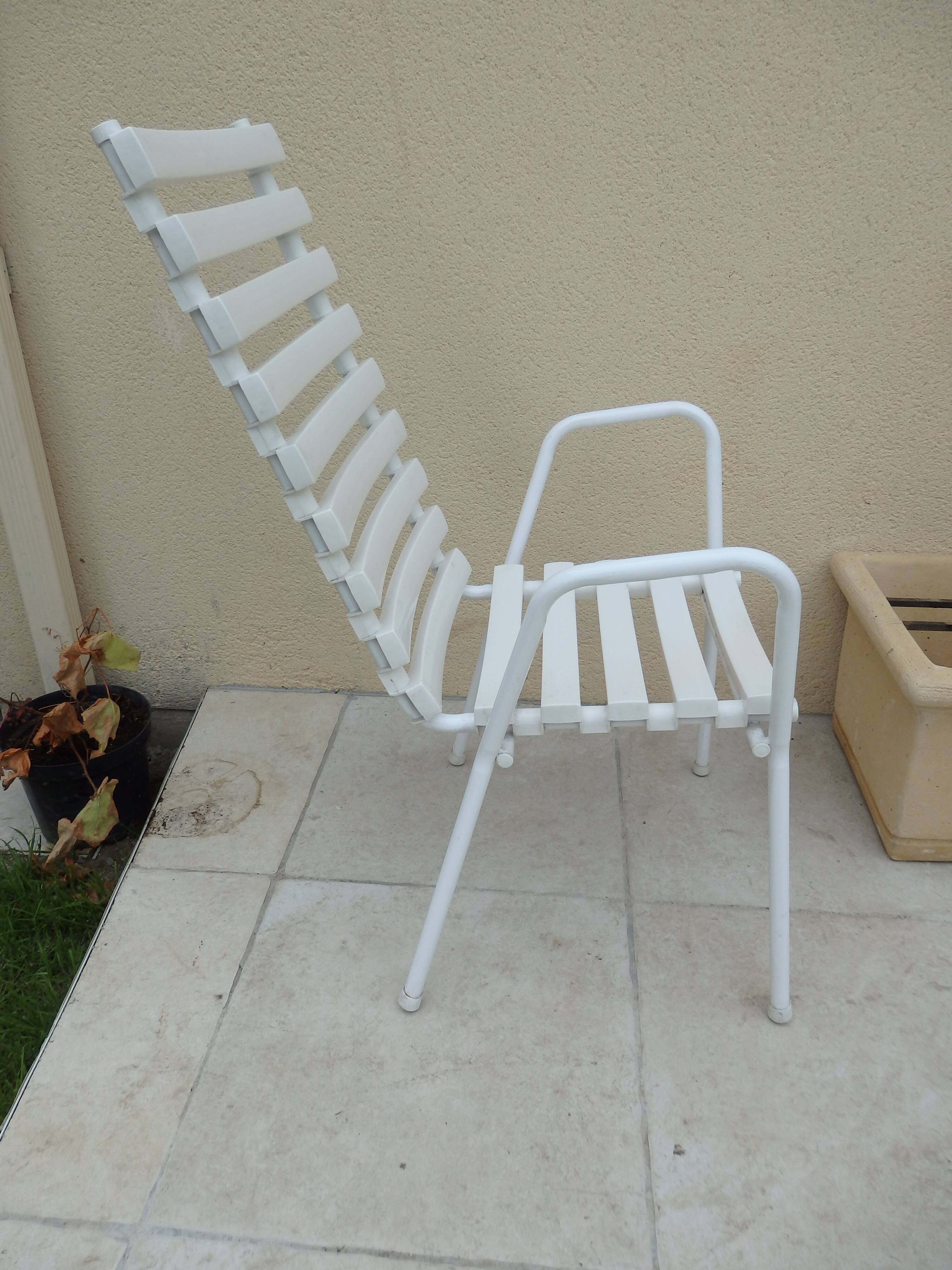 Vintage garden armchair year 70s Sauvagnat Aurillac