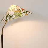 Lampadaire réglable en noyer et laiton des années 1940, Rupert Nikoll Vienne, Autriche, années 1950