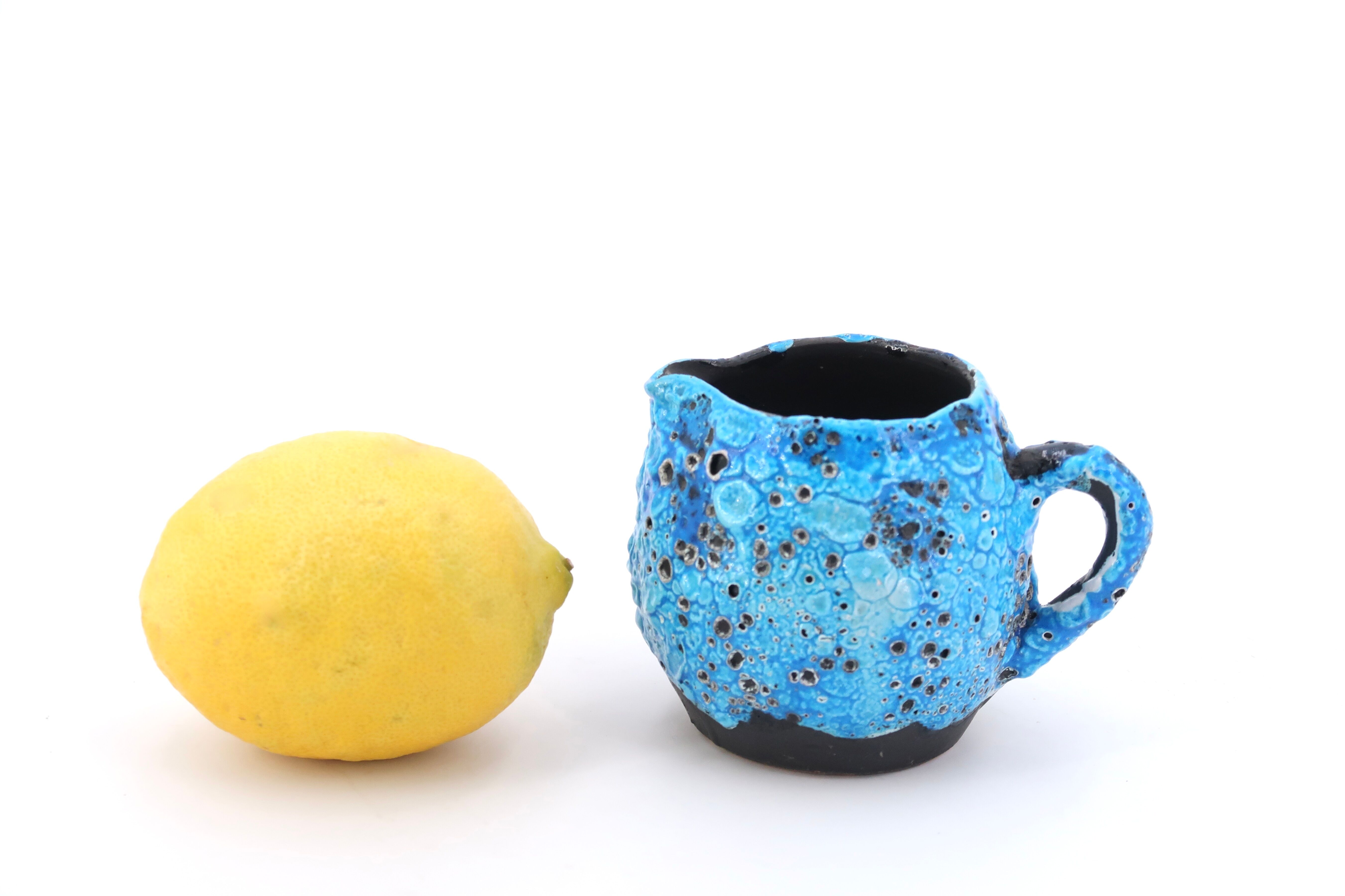 Emaux des glaciers ceramic milk jug, Atelier du Cyclops