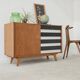 U-458 Sideboard Cabinet by Jiri Jiroutek for Interier Praha black and white 1960