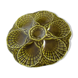 Oyster plate Sarreguemines slurry.