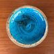 Mid-century modern blue ceramic candlestick Rimini by Aldo Londi for Bitossi, Italy, 1960s.