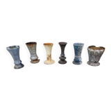 Set of 6 cast iron vases from 1900 from Charleville-Mézières