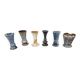 Set of 6 cast iron vases from 1900 from Charleville-Mézières