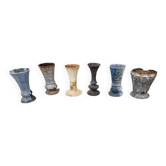 Set of 6 cast iron vases from 1900 from Charleville-Mézières