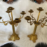 Golden bronze candlesticks