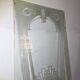 Art Deco engraved glass door panel