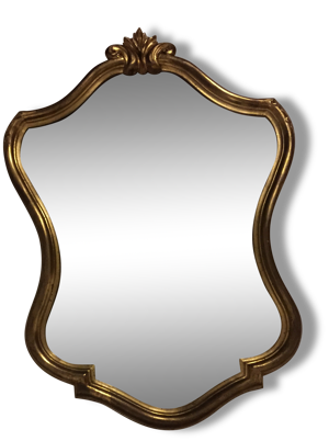 miroir en bois doré