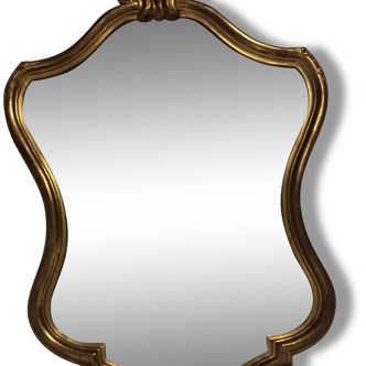 Gold wood mirror