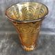 2 moulded pressed glass vases