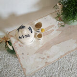 Old table in patinated white wood