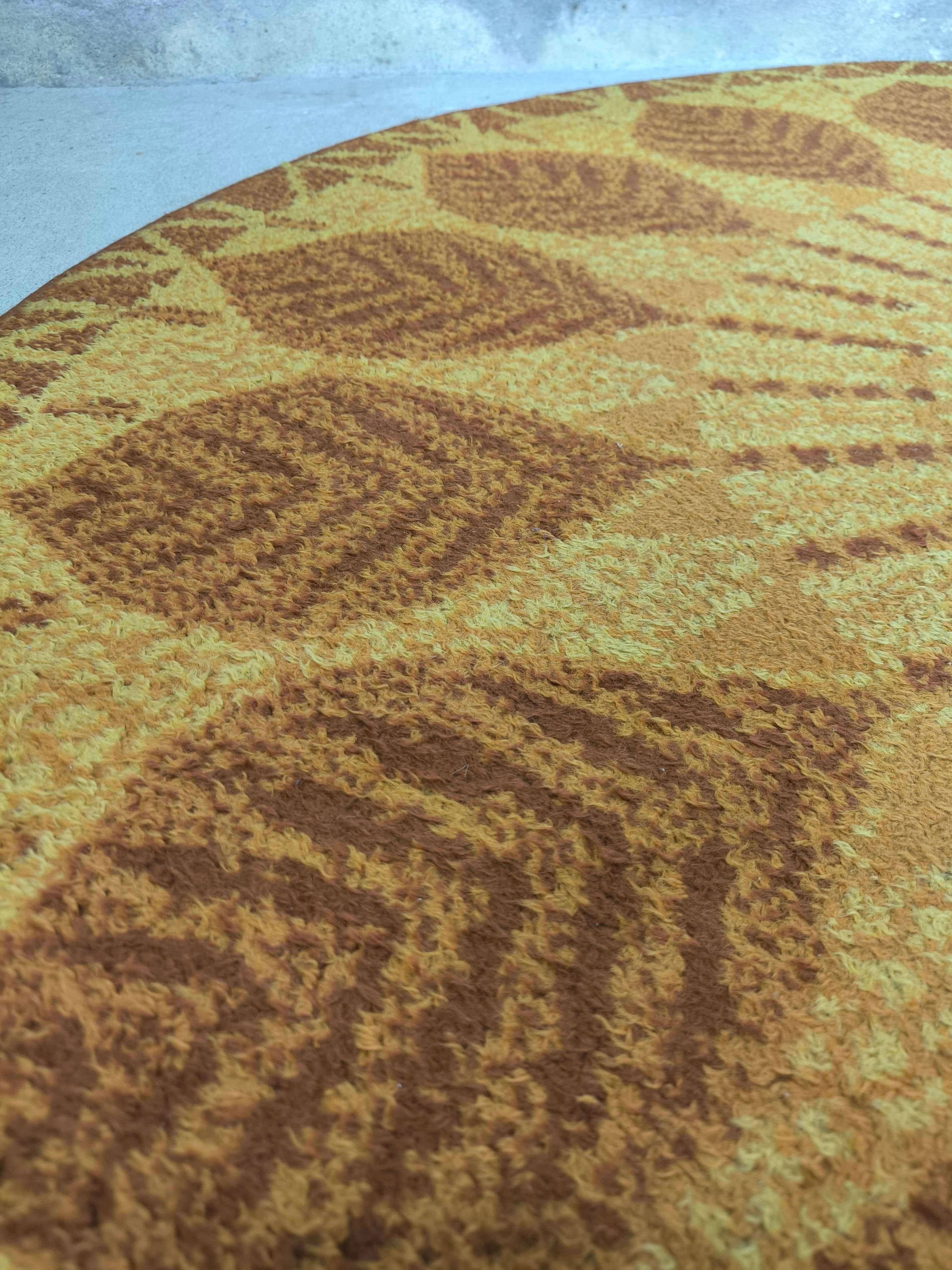 Tapis rond vintage des années 70 style Desso