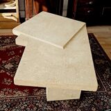 Brutalist coffee table 70s natural stone of Les Eyzies