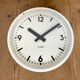 White industrial austrian factory wall clock from Schauer, 1960s