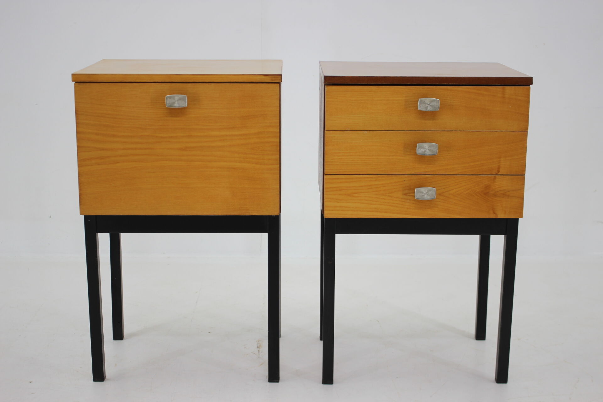 1970s Pair of  Bedside Tables by UP Zavody, Czechoslovakia