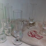 Set of 6 crystal flutes
