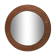 Mirror 1970 frame copper plate hammer and studded on wood 62x62 glass 45x45