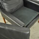 Leather armchair, high model d500 by Hans Olsen for CS Møbler Glostrup Denmark 1960s